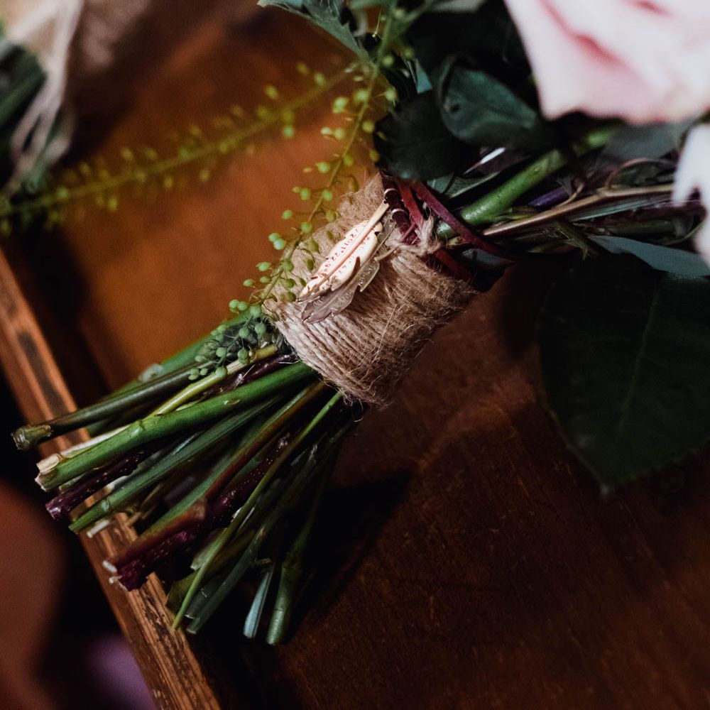 Bridal Bouquet Charm | Outdoor Wedding at Dewsall Court Oxfordshire | Claudia Rose Carter Photography | Costa Sister Productions