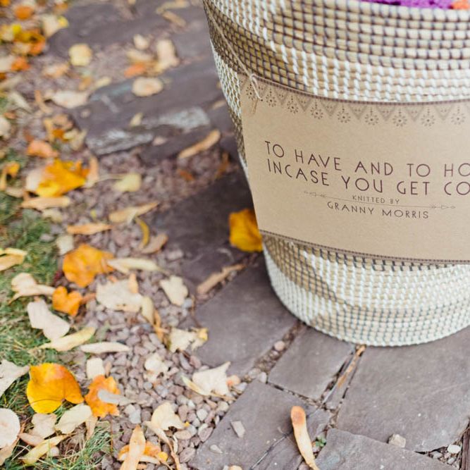 To Have And To Hold Incase You Get Cold Blanket Box | Outdoor Wedding at Dewsall Court Oxfordshire | Claudia Rose Carter Photography | Costa Sister Productions