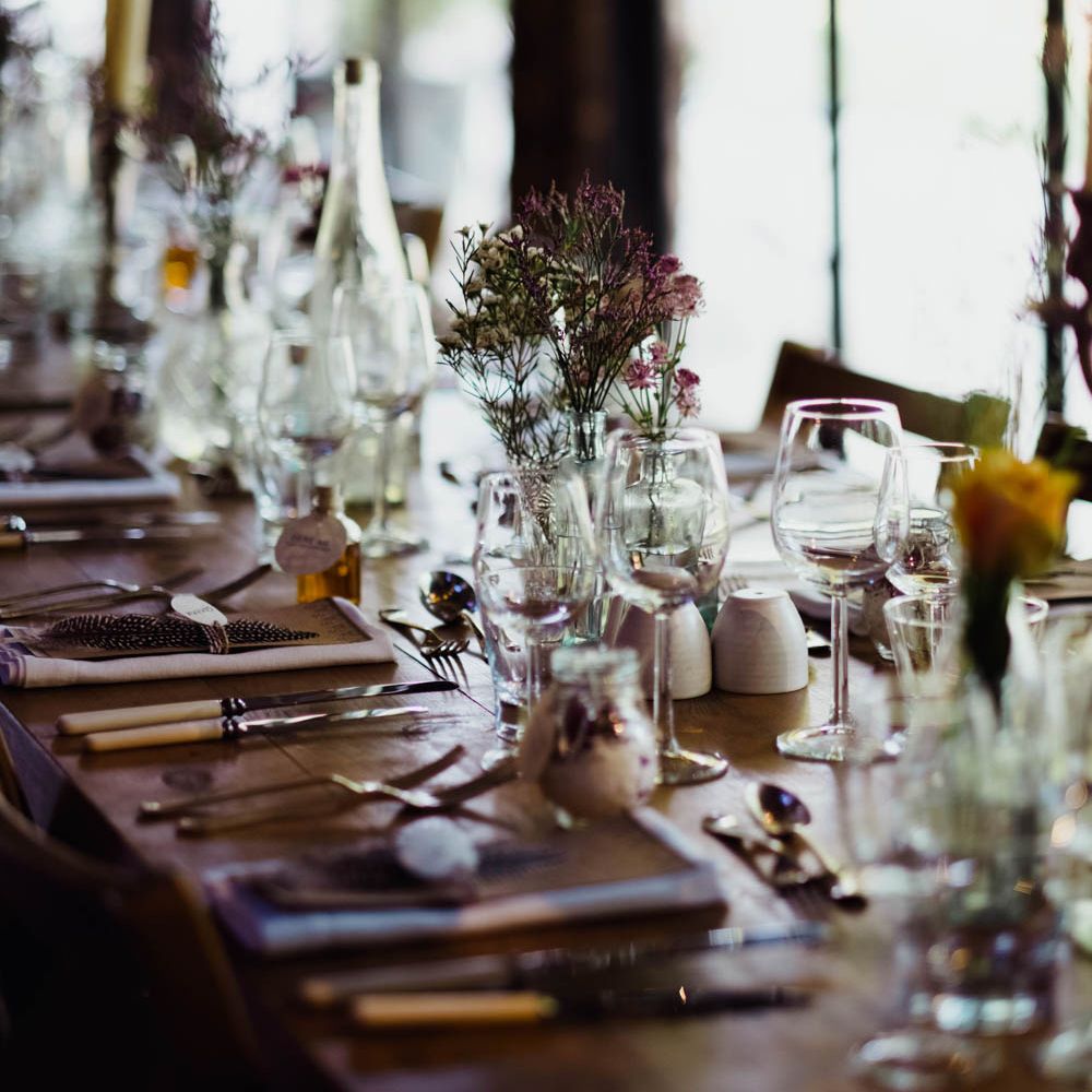 Table Scape | Outdoor Wedding at Dewsall Court Oxfordshire | Claudia Rose Carter Photography | Costa Sister Productions