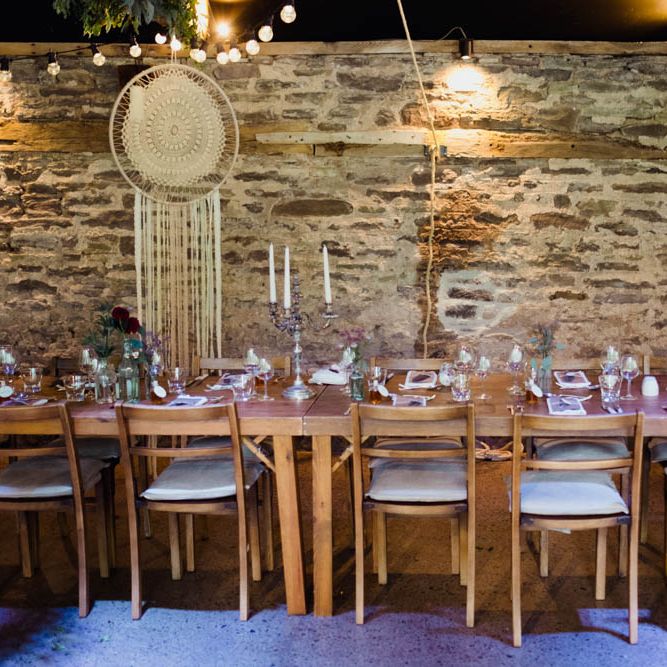 Rustic Table Scape | Outdoor Wedding at Dewsall Court Oxfordshire | Claudia Rose Carter Photography | Costa Sister Productions