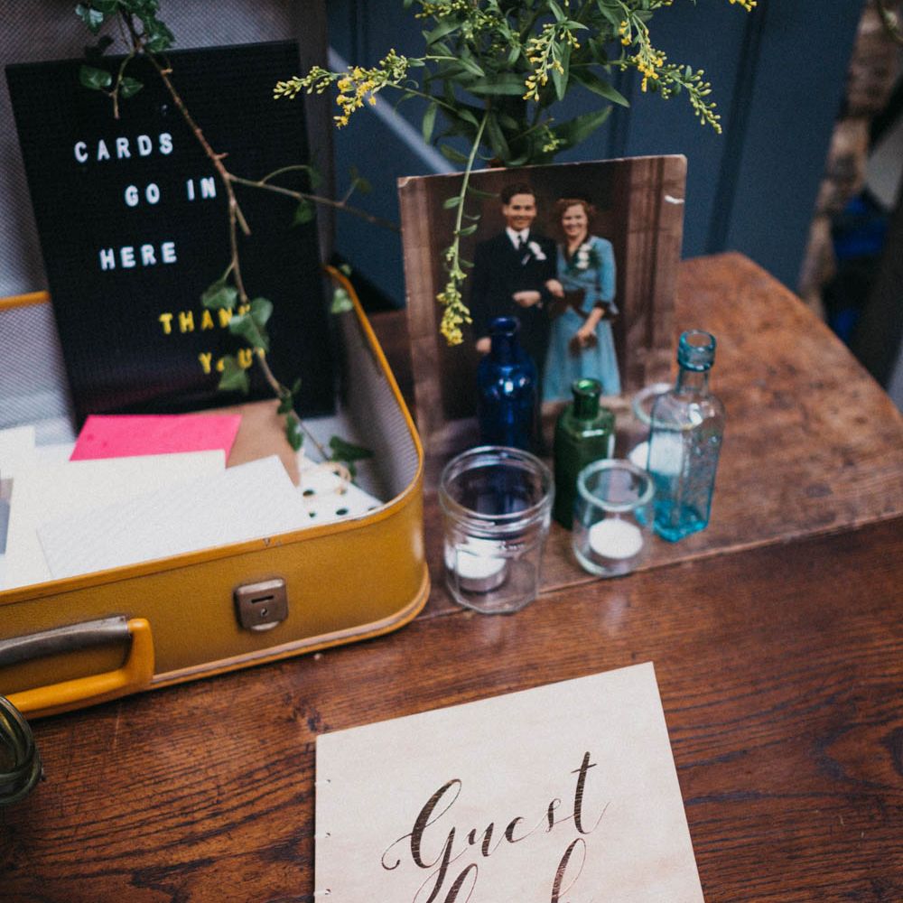 Self Portrait Bride For A Rustic Wedding At The Gathering Edale With Bridesmaids In Navy & Images From Claudia Rose Carter