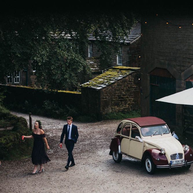 Self Portrait Bride For A Rustic Wedding At The Gathering Edale With Bridesmaids In Navy & Images From Claudia Rose Carter