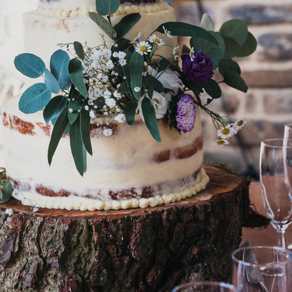 Semi Naked Wedding Cake