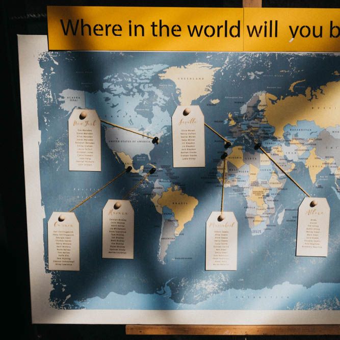 World Map Table Plan