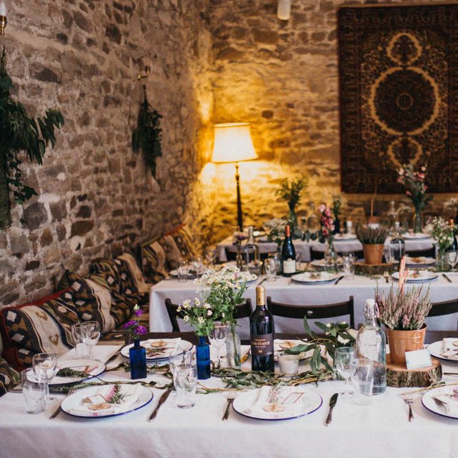 Self Portrait Bride For A Rustic Wedding At The Gathering Edale With Bridesmaids In Navy & Images From Claudia Rose Carter