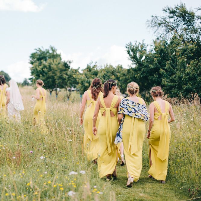 Mustard Yellow Bridesmaids Dresses from Whistles
