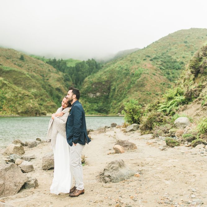 Volcano Elopement Wedding On The Azores Islands Portugal With Bride In ASOS And With Images From Adriana Morais Photography