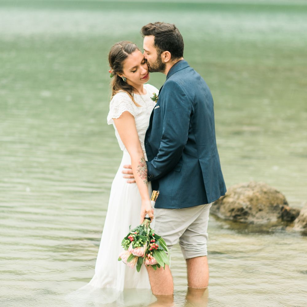 Volcano Elopement Wedding On The Azores Islands Portugal With Bride In ASOS And With Images From Adriana Morais Photography