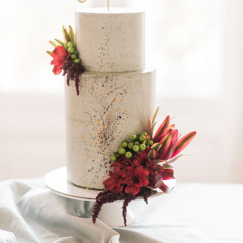 White Icing Wedding Cake