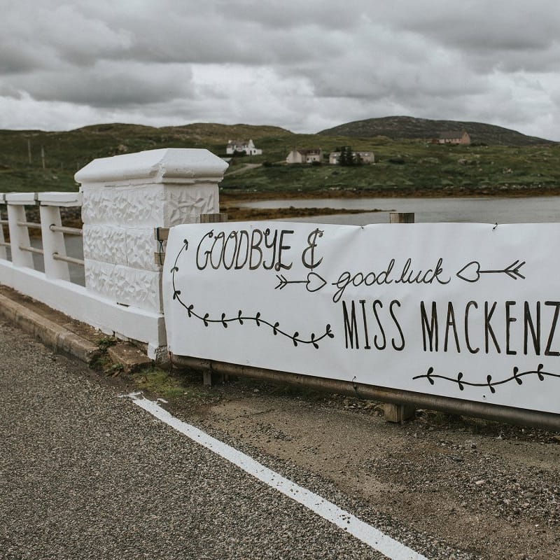Isle Lewis Outer Hebrides Wedding Sign