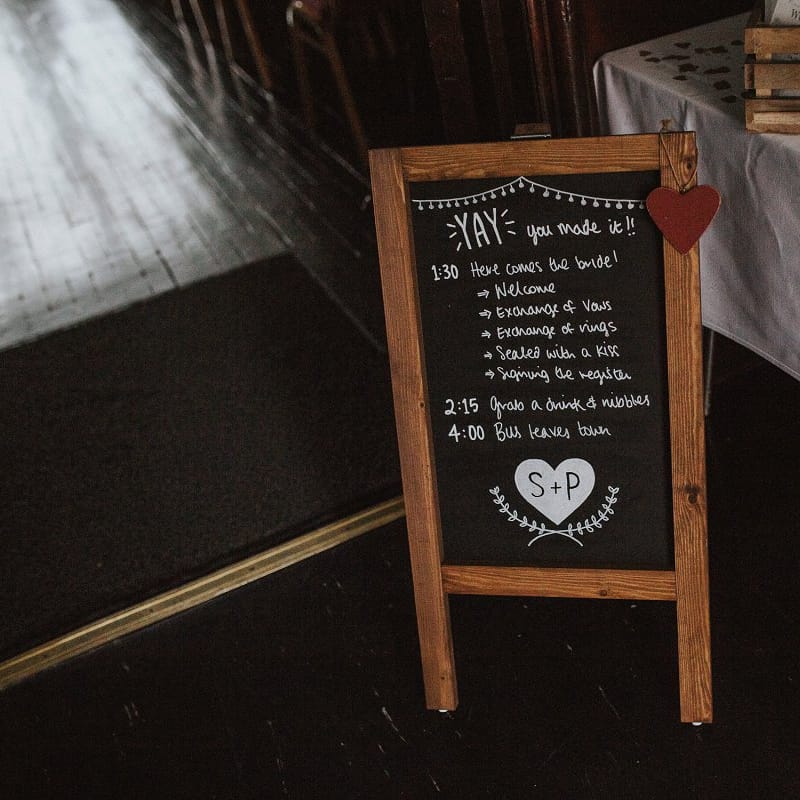 Chalkboard Wedding Sign