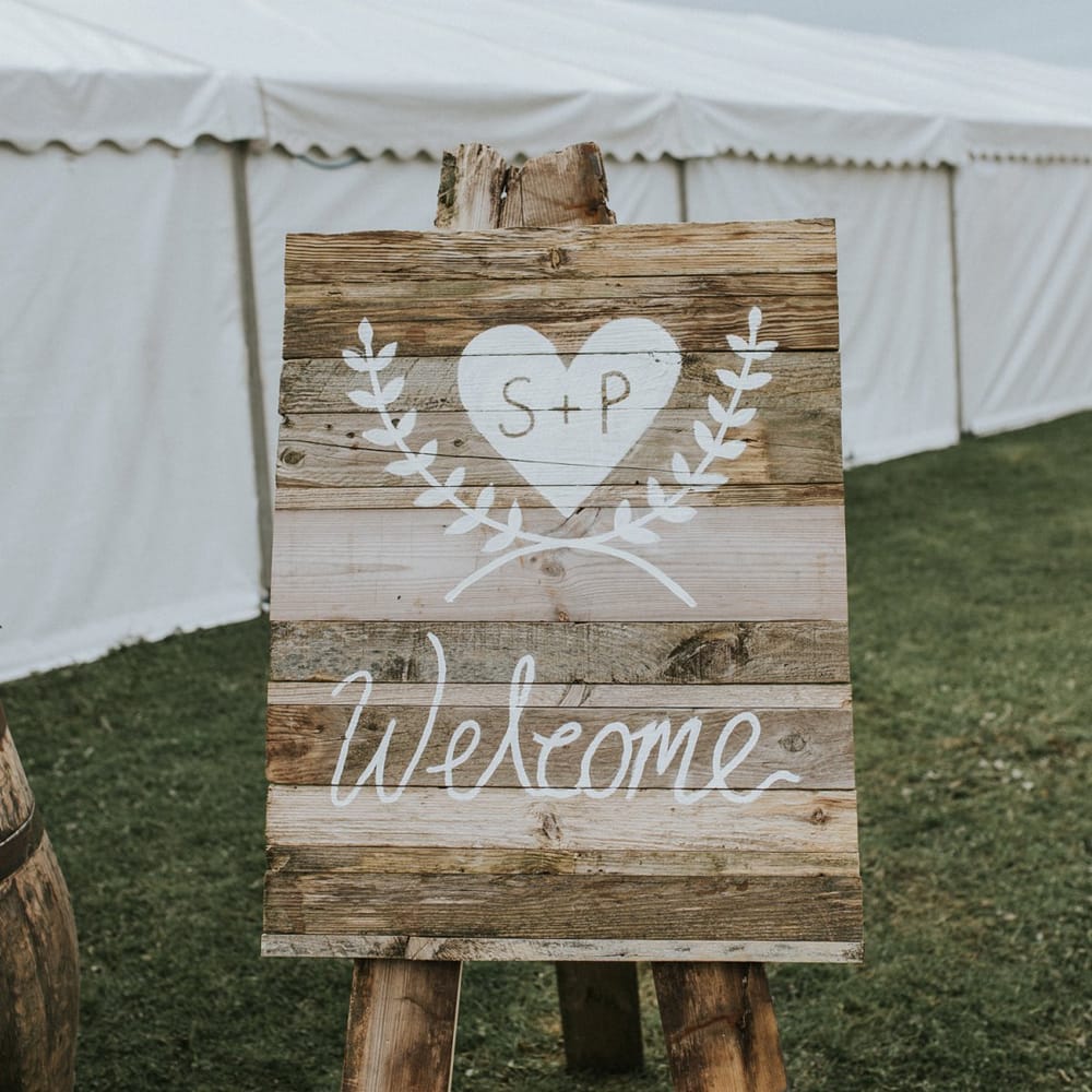 Wooden Wedding Sign