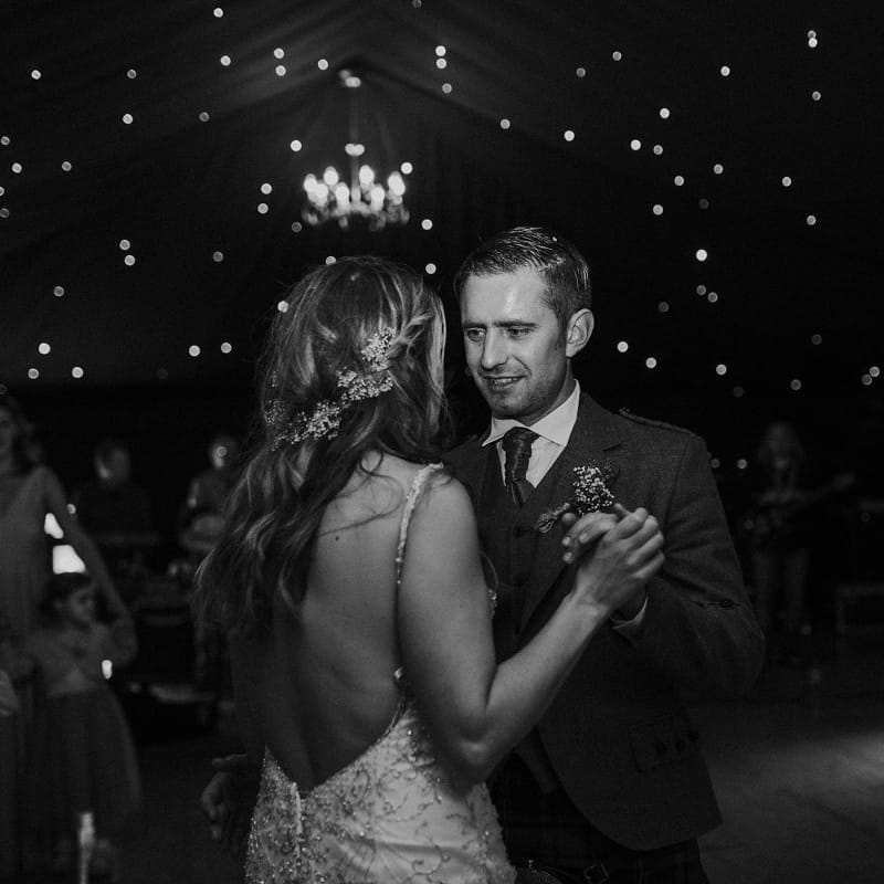 Bride & Groom First Dance Portrait
