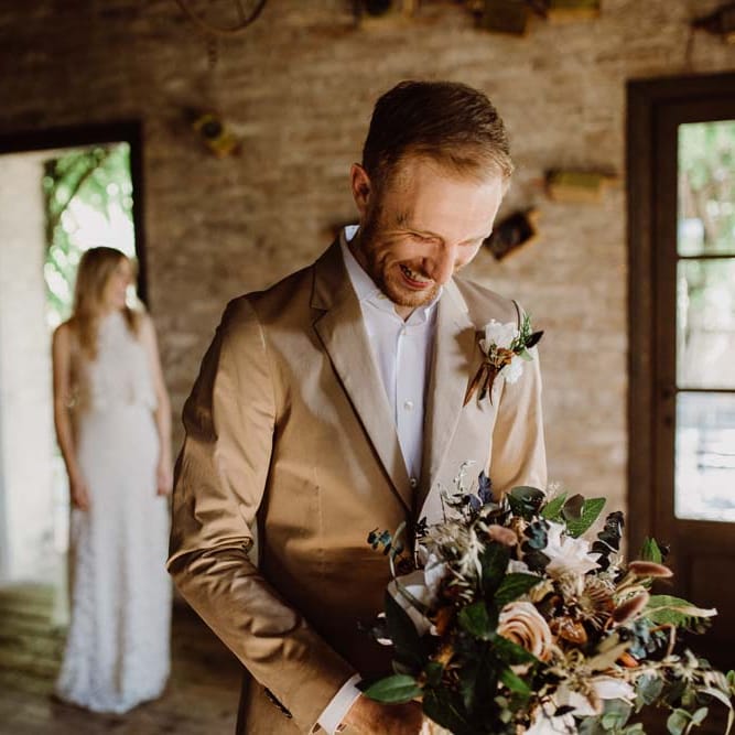 Bride &amp; Groom First Look
