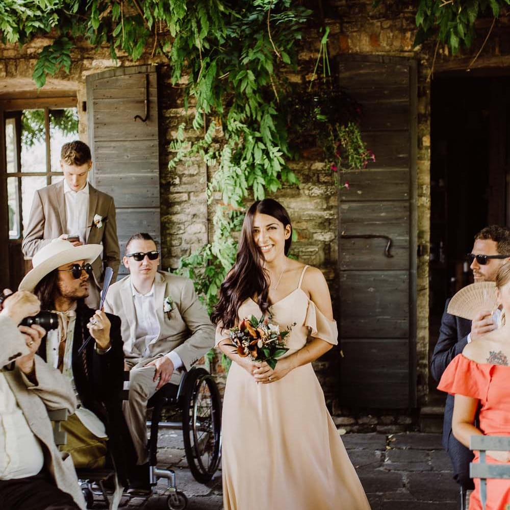 Rustic Wedding In Italy At Locanda Rosa Rosae With Intimate Candle Lit Dinner &amp; Bride In Mango Dress With Veil By AM Faulkner With Images From Alen Karupovic