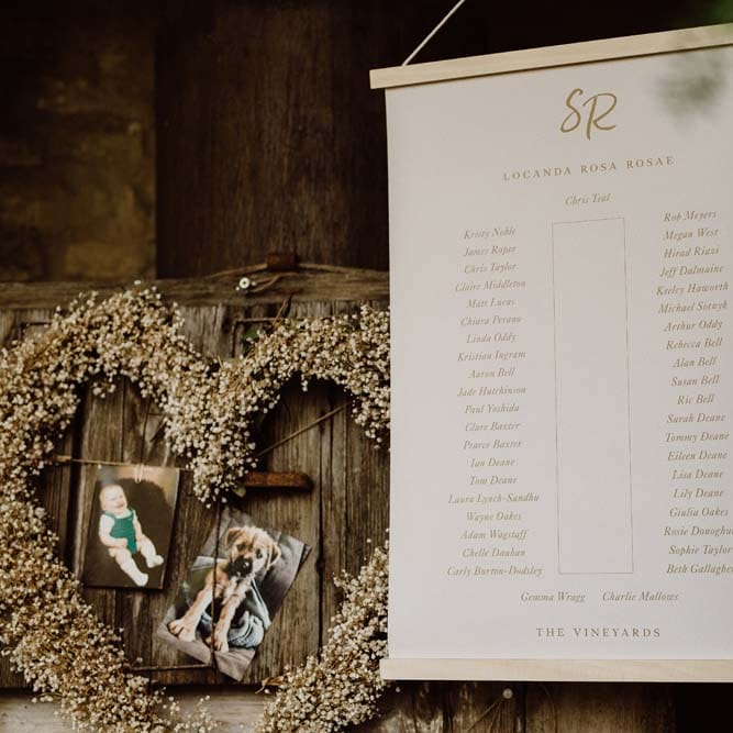 Simple Yet Striking Table Plan For Outdoor Reception