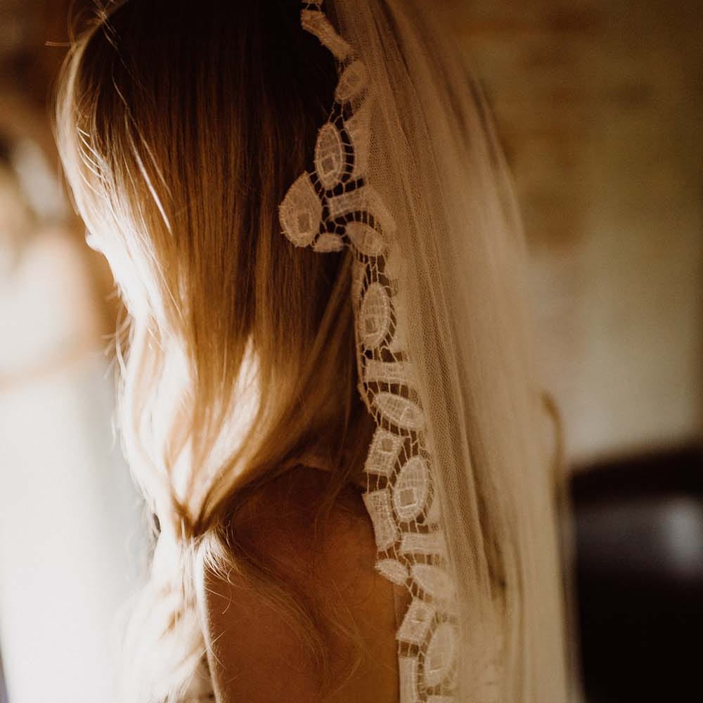 Lace Edged AM Faulkner Veil