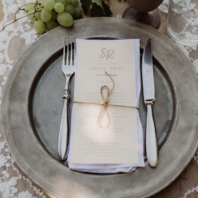 Elegant Place Setting For Destination Wedding