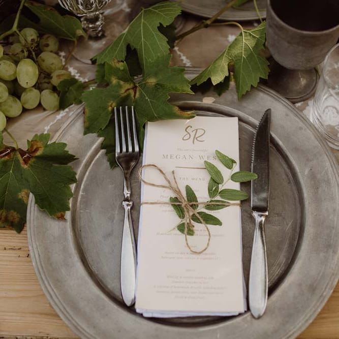 Elegant Place Setting For Destination Wedding