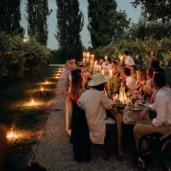 Rustic Wedding In Italy At Locanda Rosa Rosae With Intimate Candle Lit Dinner & Bride In Mango Dress With Veil By AM Faulkner With Images From Alen Karupovic