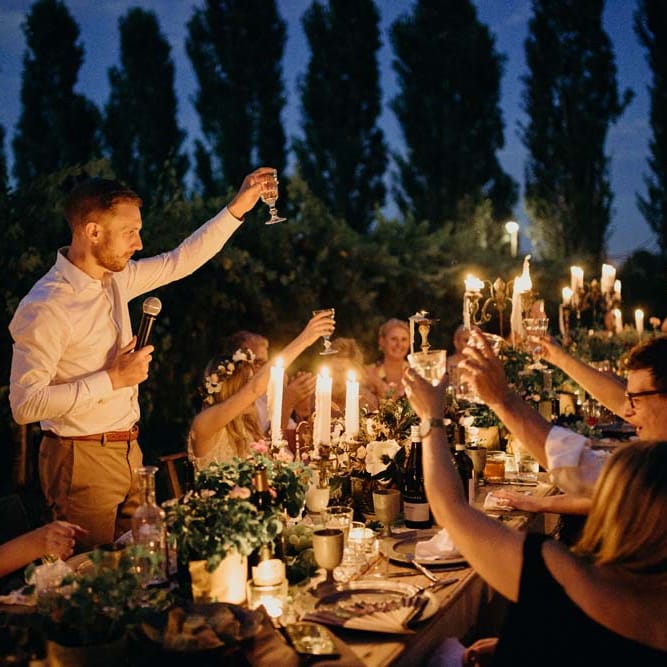 Rustic Wedding In Italy At Locanda Rosa Rosae With Intimate Candle Lit Dinner & Bride In Mango Dress With Veil By AM Faulkner With Images From Alen Karupovic