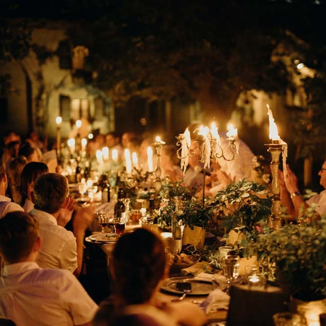 Rustic Wedding In Italy At Locanda Rosa Rosae With Intimate Candle Lit Dinner & Bride In Mango Dress With Veil By AM Faulkner With Images From Alen Karupovic