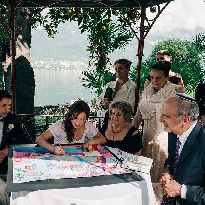 Traditional Jewish Outdoor Ceremony at Bellagio Lake Como | Jason Mark Harris Photography | Harris Films