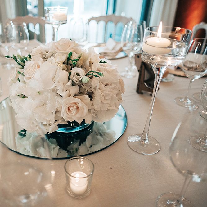 White Floral Centrepieces | Jason Mark Harris Photography | Harris Films