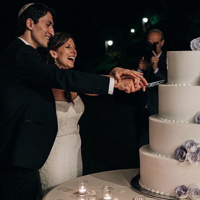 Cutting The Cake | Bride & Groom | Bellagio Lake Como Wedding Venue | Jason Mark Harris Photography | Harris Films