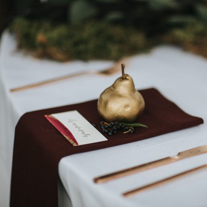 Golden Pear Place Setting