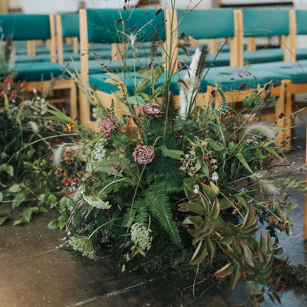 Floral Aisle For Church Wedding