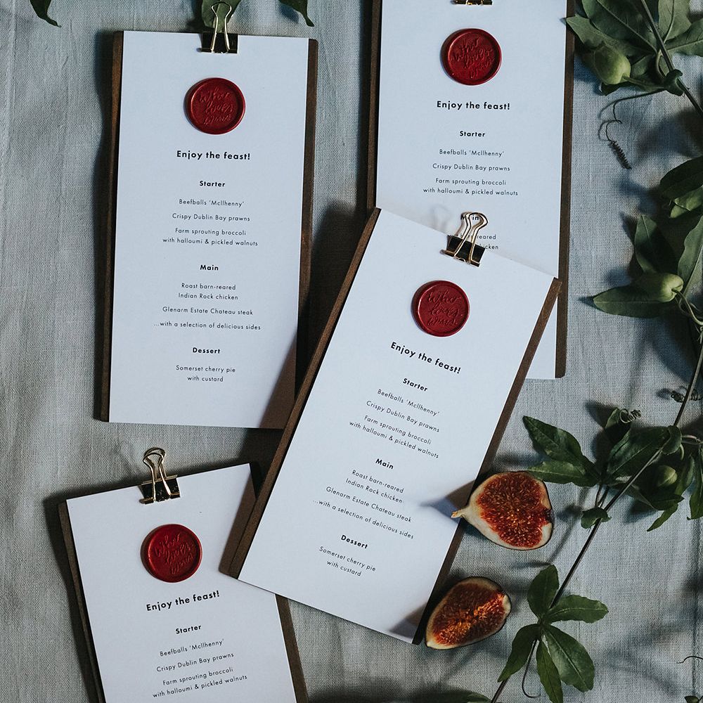 Elegant Wedding Stationery With Wax Seal