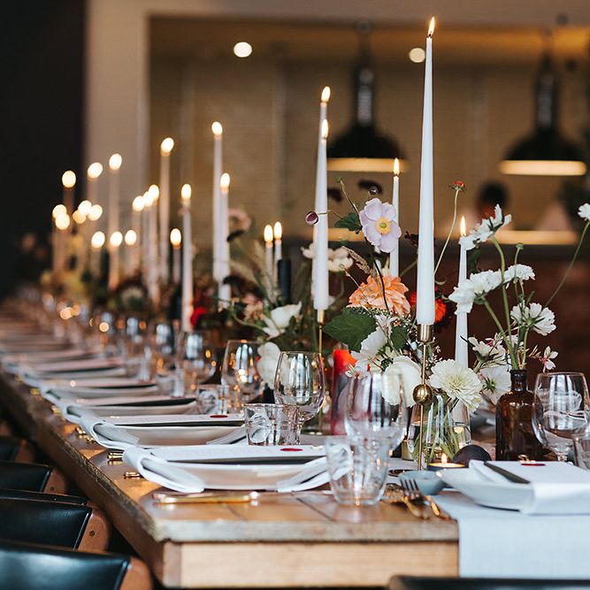 Relaxed London Wedding With Gold Accents Rich Autumnal Tones & Tapered Candles