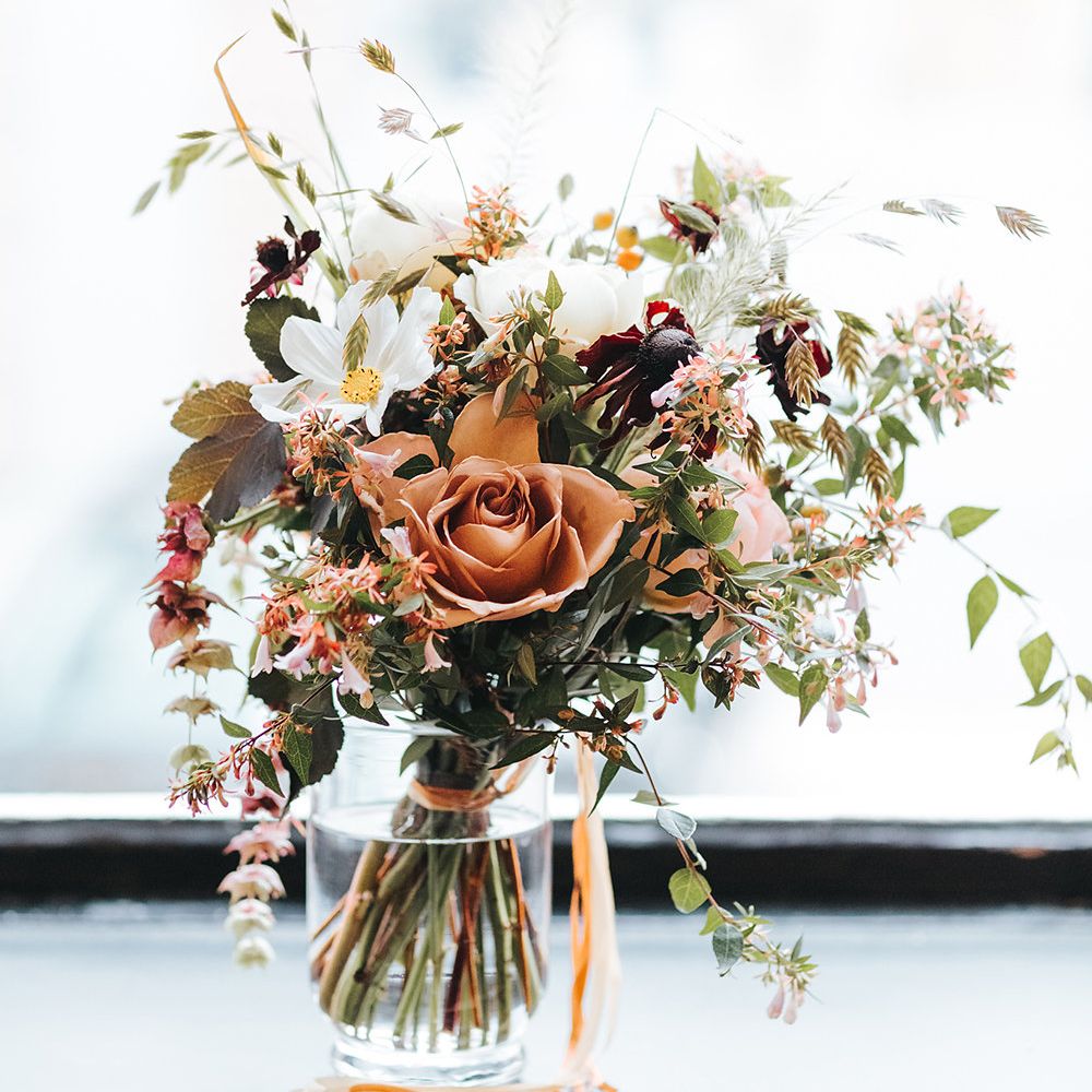 Relaxed London Wedding With Gold Accents Rich Autumnal Tones & Tapered Candles