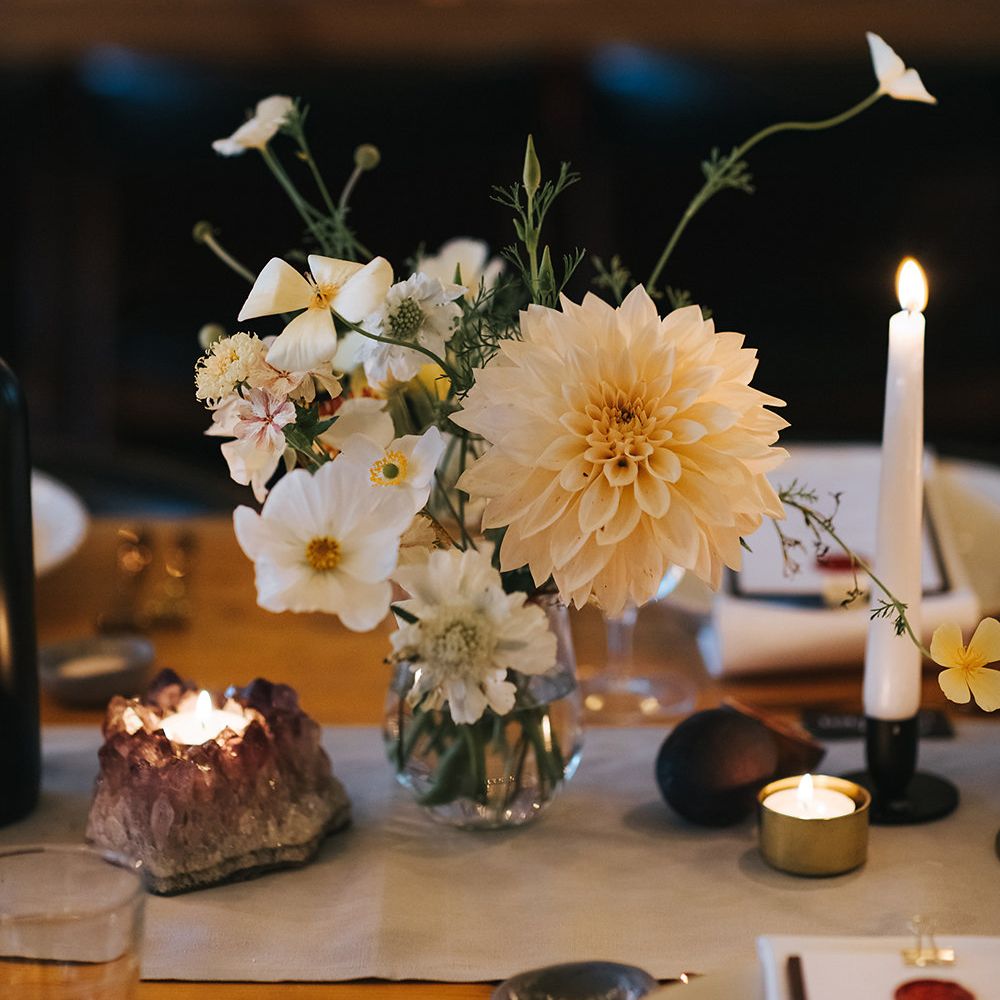 Relaxed London Wedding With Gold Accents Rich Autumnal Tones & Tapered Candles