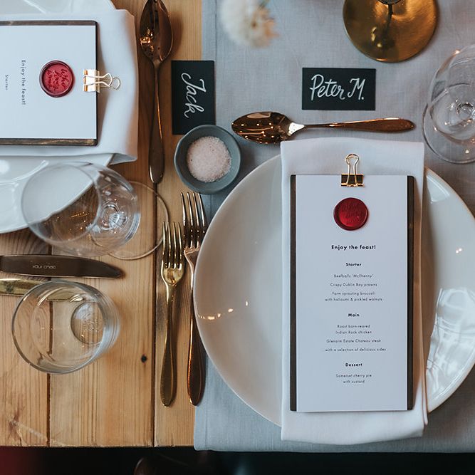 Elegant Place Setting For Relaxed City Wedding