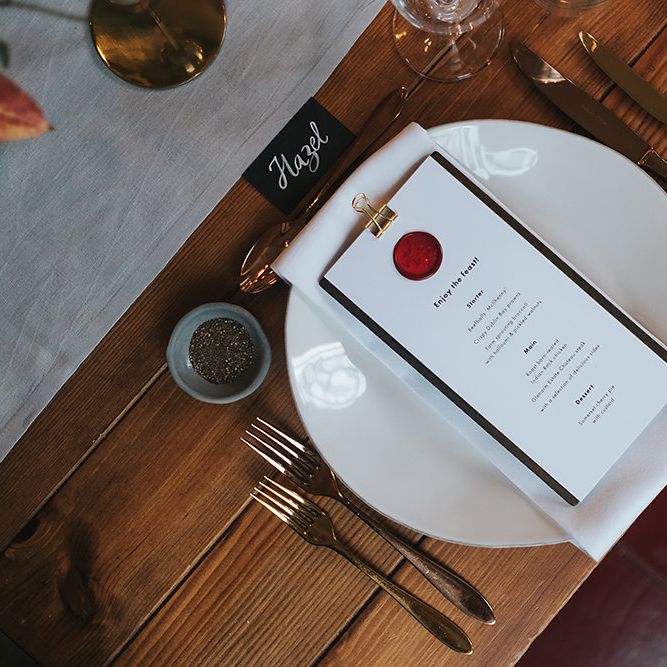 Elegant Place Setting For Relaxed City Wedding