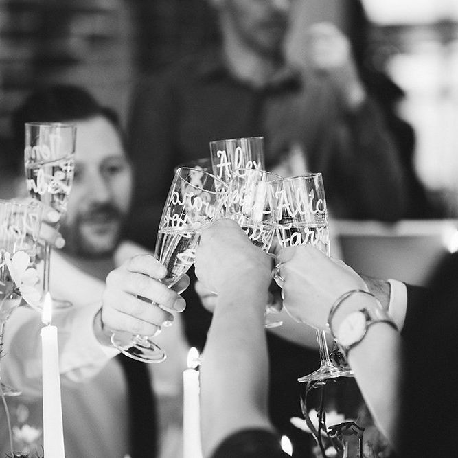Stylish London Restaurant Wedding With Wild & Oversized Floral Arrangements By Aesme With Bride In Riki Dalal & Groom In Burgundy Suit By Paul Smith Planned & Styled By Knot & Pop With Images From Miss Gen