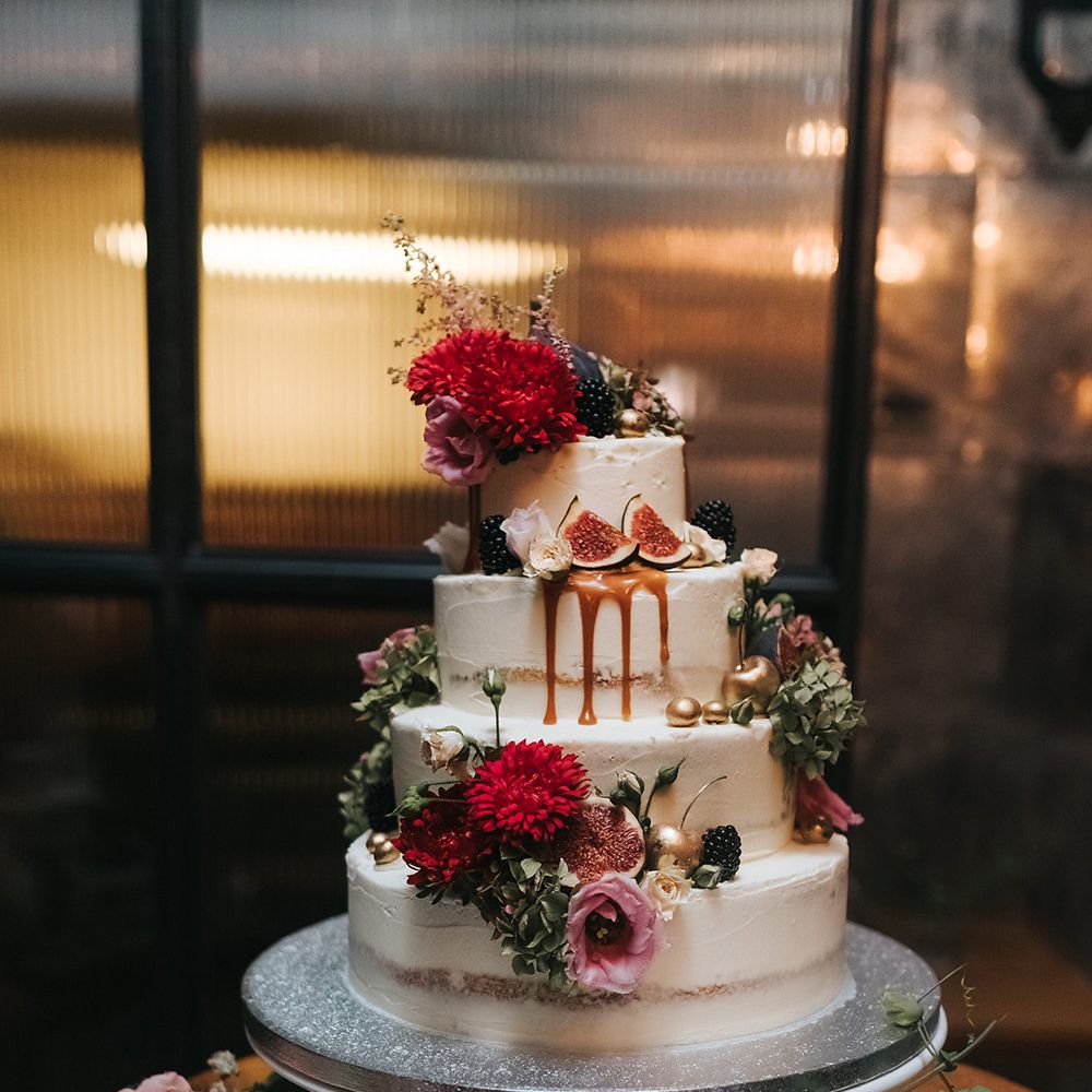 Stylish London Restaurant Wedding With Wild & Oversized Floral Arrangements By Aesme With Bride In Riki Dalal & Groom In Burgundy Suit By Paul Smith Planned & Styled By Knot & Pop With Images From Miss Gen
