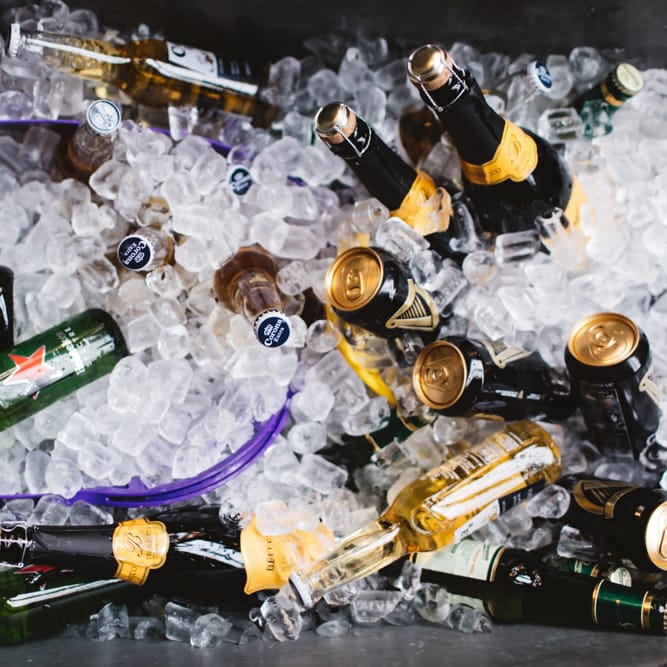 Beers In Ice Bucket Dry Hire Wedding Venue