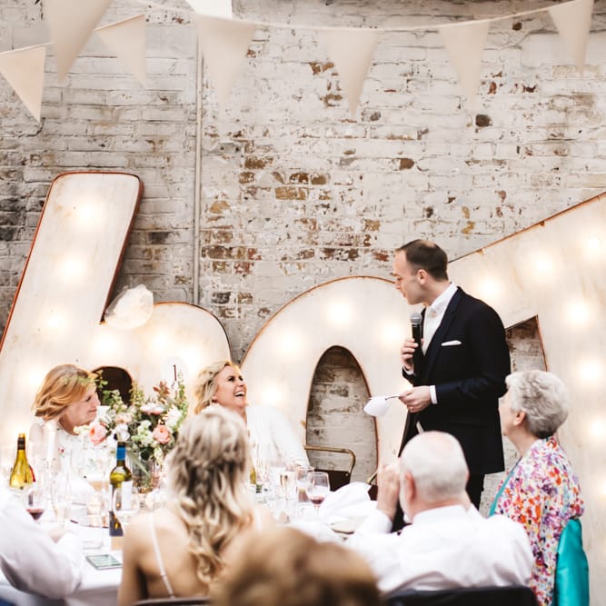 Wedding Speeches Industrial Wedding Venue London MC Motors