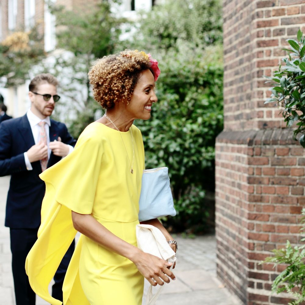 Wedding Guest in Yellow Dress | Dasha Caffrey Photography