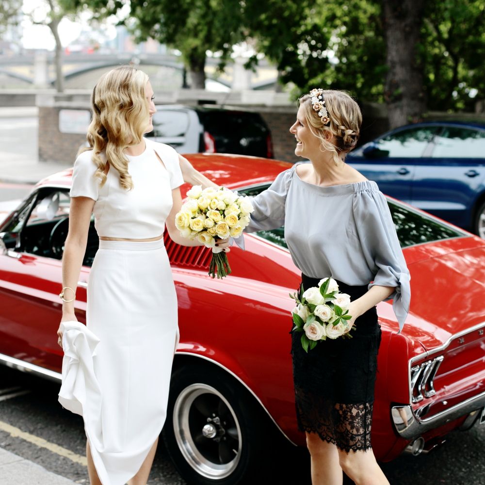 Bride in Contemporary J Mendel Wedding Dress | Dasha Caffrey Photography