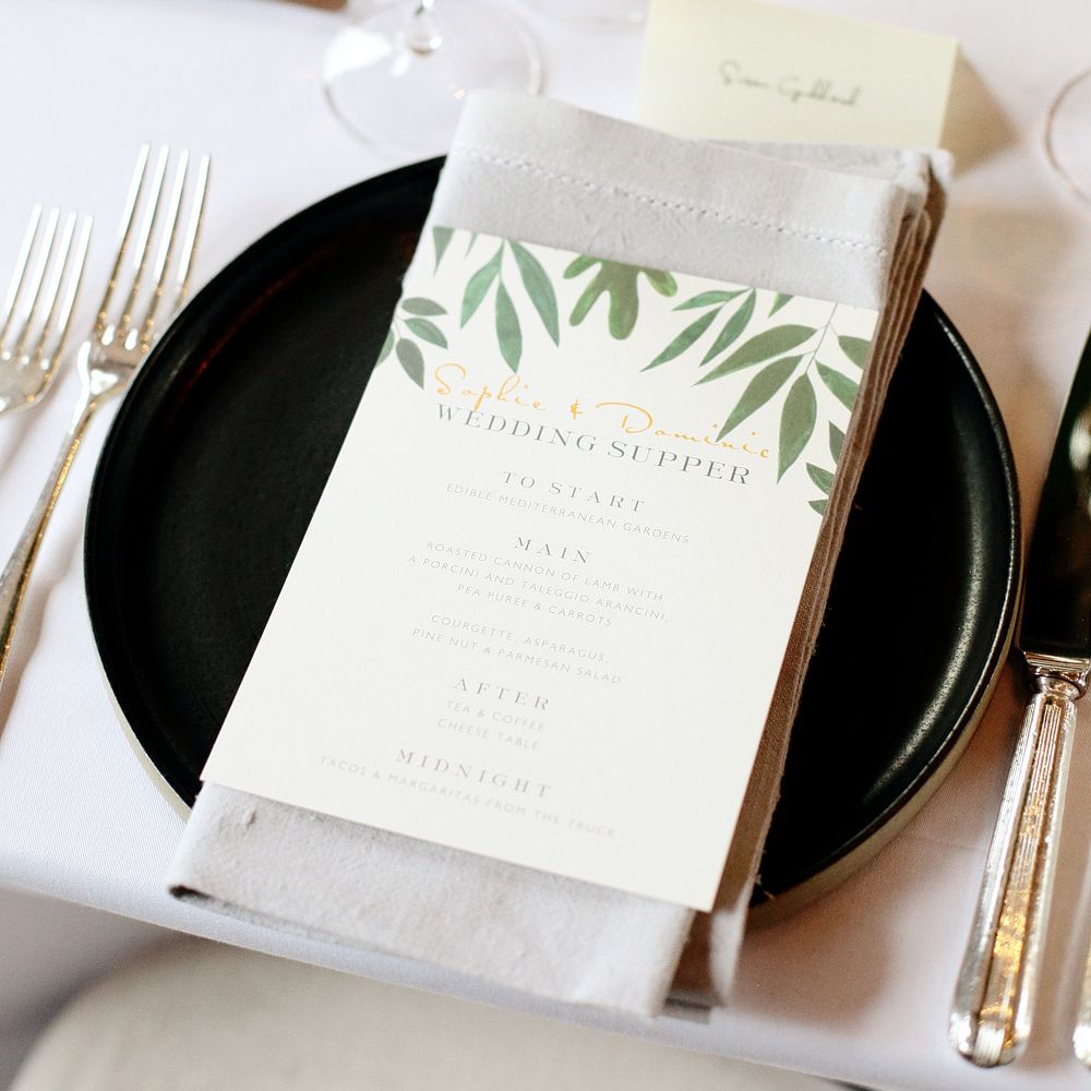 Greenery Papeir Wedding Stationery | Dasha Caffrey Photography