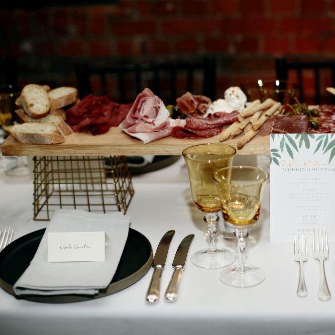 Loft Studios Venue | Hanging Foliage | Festoon Lights | Dasha Caffrey Photography | Liz Linklater Event Planning & Design