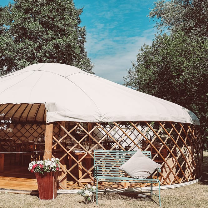 Yurt Wedding With Bride In Houghton & Images From Lemonade Pictures