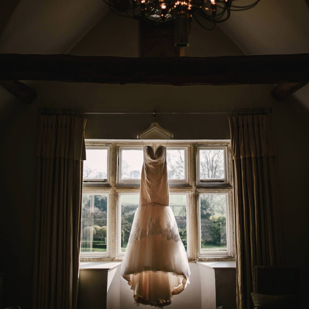 Christos Costarellos Fishtail Wedding Dress | Andy Gaines Photography | Thompson Granger Films