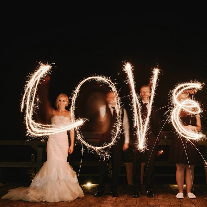 Sparkler Portrait | Cripps Barn Wedding | Andy Gaines Photography | Thompson Granger Films