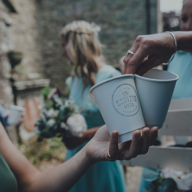 Confetti In Coffee Cups From The Sorting Office St Agnes