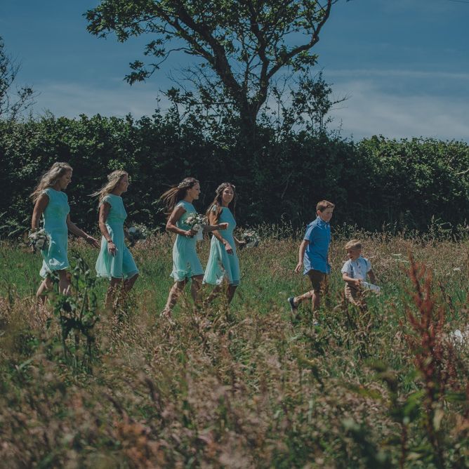 Bridesmaids In Mint Green ASOS Dresses